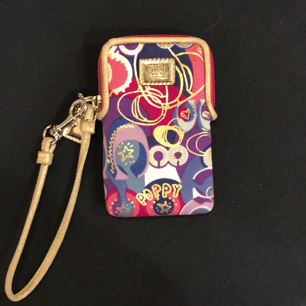 Coach pink poppy wristlet *Rare*